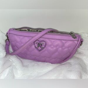 Juicy Couture Purple Quilted Heart Shoulder Bag